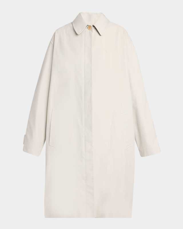 Pluma Cotton-Cashmere Single-Breasted Coat
